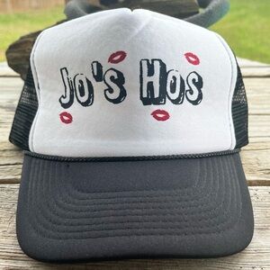 Black and White Trucker Style Cap Retro Vibe SnapBack Hat